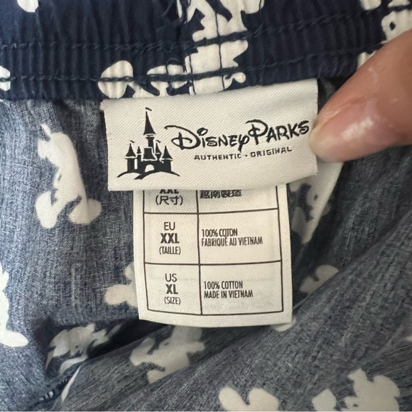 Disney Parks Mens Mickey Mouse Navy Drawstring Pajama Pants Lounge Pants Size XL - Picture 3 of 12
